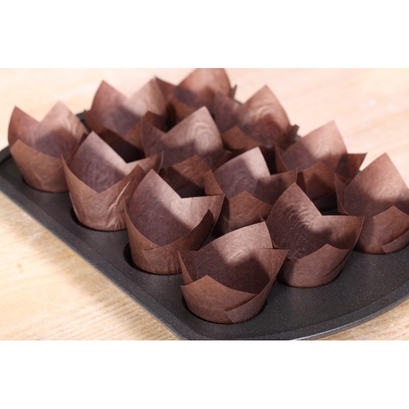 Tulip muffin cups brown MINI Weekend Bakery