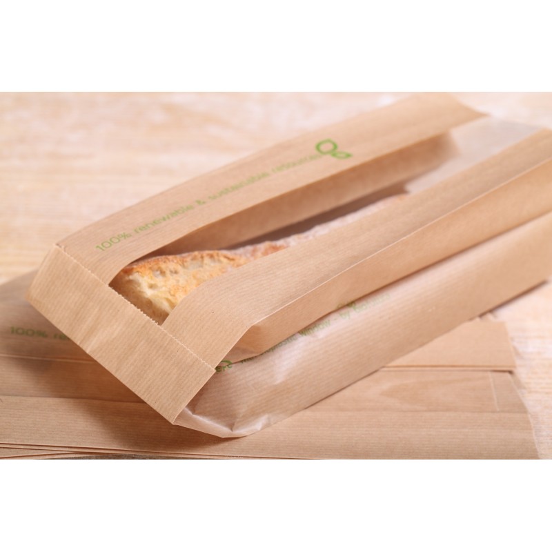The Journey Begins The bread paper bags for crispier breads have perforated windows to keep the texture of your bread perfect. The classic print on this paper bread bag lends an Old World presentation to your fresh Italian bread. Keep the crust of your bread perfect inside of this bread bag. Perfs in .