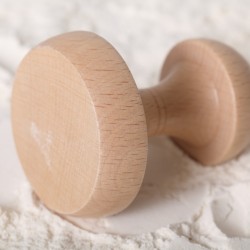 Pastry and tart tamper beech wood light