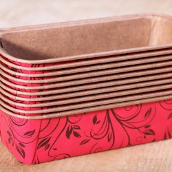 Italian Loaf / Cake mold  Red 15.7 cm - set of 10
