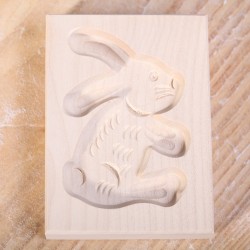 Cookie mold Bunny maple wood