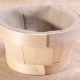 Rijsmandje van hout met linnen- 250 - 500g Rond