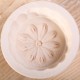 Houten botervorm rond met bloem