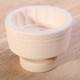 Wooden Butter mold round  with flower