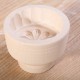 Wooden Butter mold round  with flower