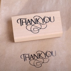 Wooden stamp  Thank You