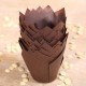 Tulip muffin cups chocolate brown - Ø bodem 5 cm - 24 stuks