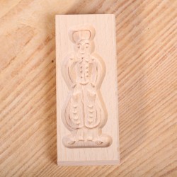 Cookie mold Man costume small beech wood 10.5 cm