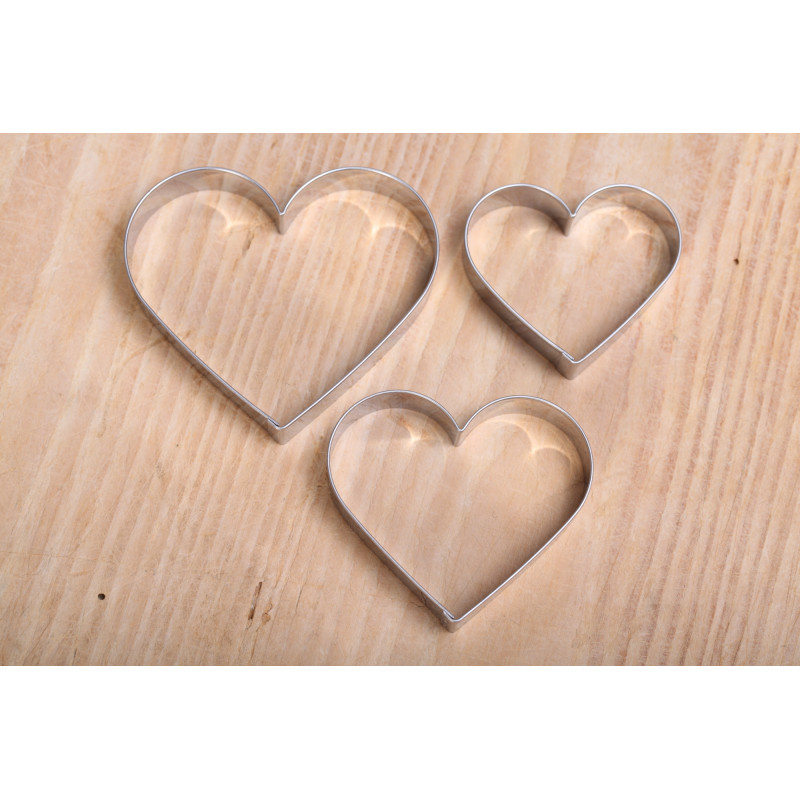 Cookie cutter set - 3 Heart set - Weekend Bakery