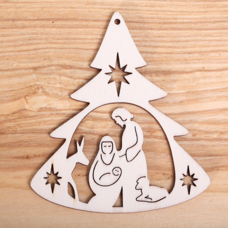 Decorative stencil Christmas manger