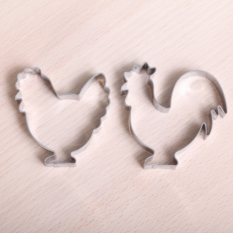 Cookie cutter set - Rooster & Hen