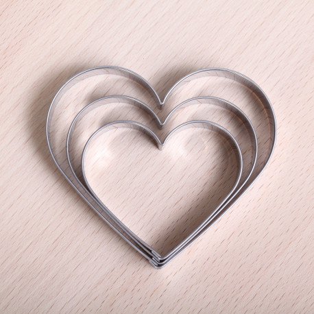 Cookie cutter set - 3 Heart set - Weekend Bakery