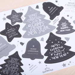 Merry Christmas gift tags color
