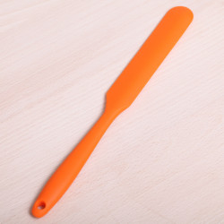 Slanke siliconen spatel / paletmes - Oranje