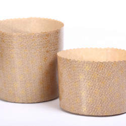 Bakvorm Panettone Ø13.4 x H9.5 cm - set van 5 stuks -korting vanaf 2 sets