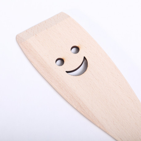 Wooden spatula with Apple