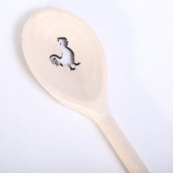 Wooden Spoon with Rooster
