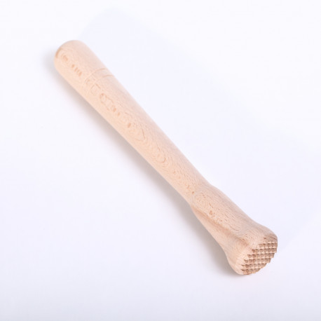 Wooden cocktail muddler and ice crusher