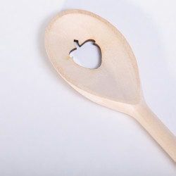 Wooden Spoon with Strawberry - oval