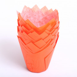 Tulip muffin cups Oranje! - Ø bodem 5 cm - 24 stuks