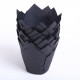 Tulip muffin cups Black - bottom Ø5 cm / 2 inches