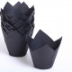 Tulip muffin cups  black - Ø bodem 5 cm