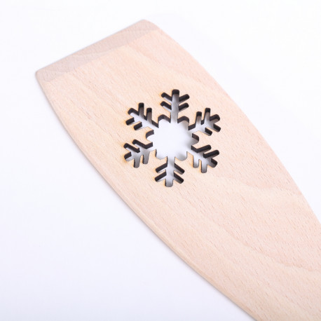 Wooden spatula with Snowflake