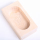 Wooden Butter mold oval with flower