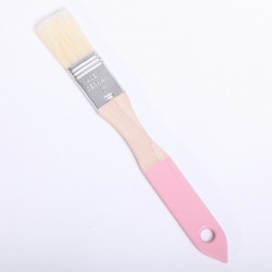 Bakkwastje met houten handvat - roze - 2.5 cm