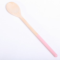 Wooden Spoon with pink painted grip