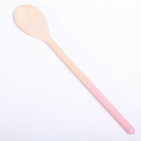 Wooden Spoon with pink painted grip