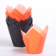 Tulip muffin cups Halloween - orange & black