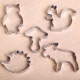 Koekjes uitsteekset -  Bosdieren - set van 5