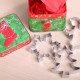 Tin 'Snowman red & green' with 3 cookie cutters