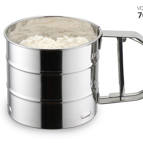 Flour and sugar sifter - stainless steel