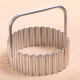 Stainless steel round fluted cutter with handle - Ø 10 cm / 3.9 inches