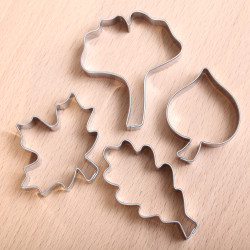 Cookie cutter set- Autumn Leaves set of 4