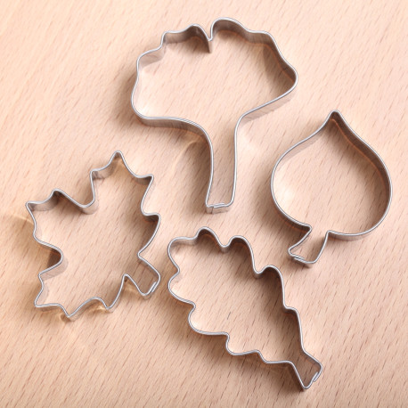 Cookie cutter set- Autumn Leaves set of 4