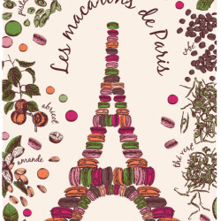 Theedoek - Macarons de Paris - 100% cotton