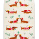 Dishcloth - Festive Sausage Dog