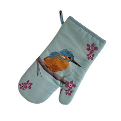 Oven glove - Kingfisher - organic cotton