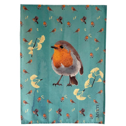 Theedoek - Roodborst - organic cotton