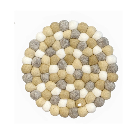 Grote onderzetter Neutrals - fairmade wolvilt