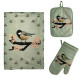 Oven glove - Great Tit - organic cotton