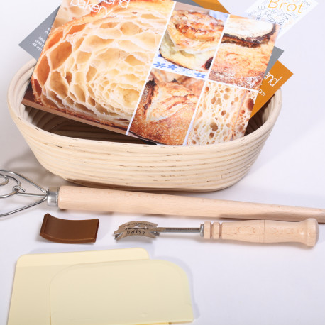 Broodbakker Set - OVaal rijsmandje - met de originele WKB lame!