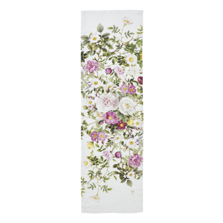 Tafelloper  - Rose garden - 100% stone washed soft linnen - Prachtig!