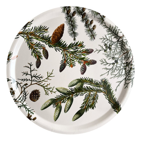 Dienblad - Pine Trees - Noords Berkenfineer Ø38 - Made in Sweden