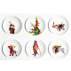 Bordy's - It's a wienerful Time - set of 6 breakfast plates