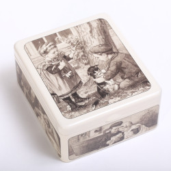 Tea caddy  'Aap, Noot, Mies' alphabet