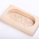 Butter mold oval with flower maple wood - 250 g